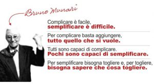 La semplificazione secondo un famoso artista