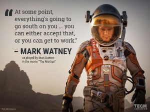 Frase simbolo di The martian